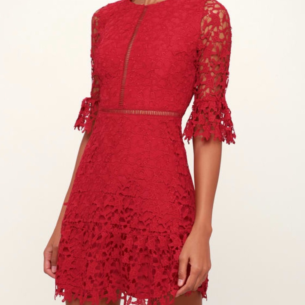 Lulu’s wine red a-line dress - Valentines Day!